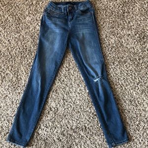 1822 high waisted distressed skinny jeans